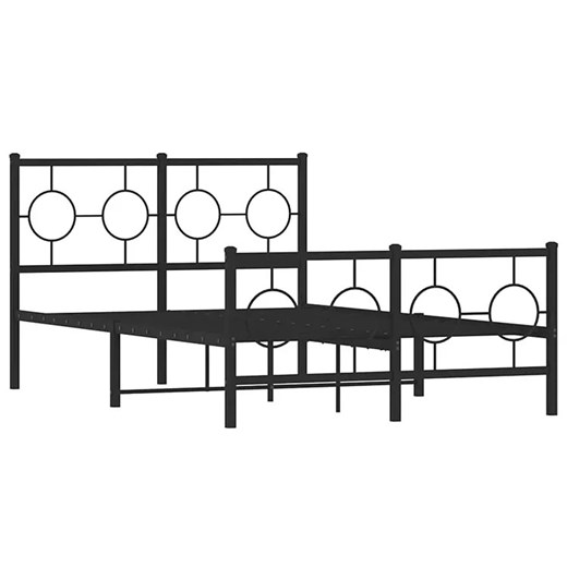 Czarne metalowe łóżko w stylu loftowym 160x200cm - SLIM ze sklepu Edinos.pl w kategorii Łóżka i materace - zdjęcie 172343856