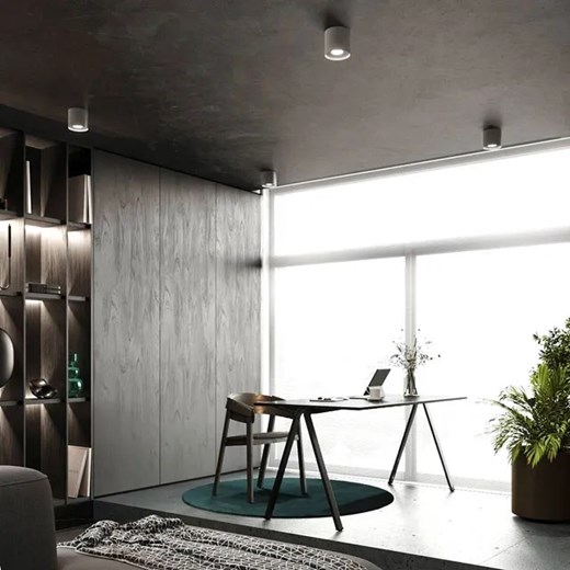 Szary geometryczny plafon walec - A405-Fens Lumes One Size Edinos.pl promocyjna cena