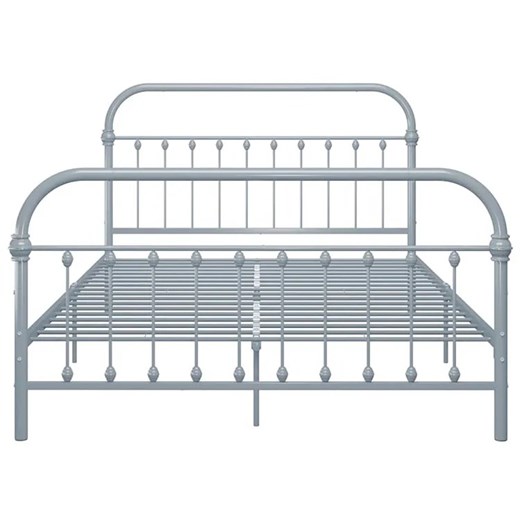 Szare industrialne łóżko metalowe 120x200 cm - Etiosa ze sklepu Edinos.pl w kategorii Łóżka i materace - zdjęcie 172344219