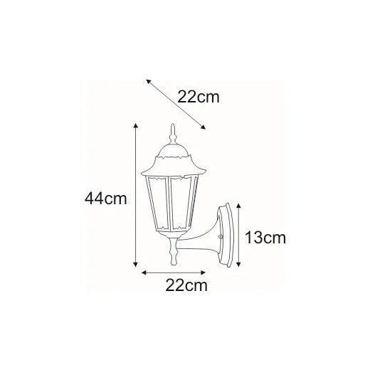 Czarna klasyczna lampa ścienna na dom - S355-Tirma Lumes One Size Edinos.pl