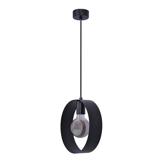 Czarna industrialna lampa wisząca okrąg - S900-Fox Lumes One Size Edinos.pl