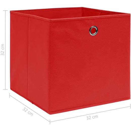 Zestaw czerwonych pudełek z materiału 4 sztuki - Fiwa 4X Elior One Size Edinos.pl okazja
