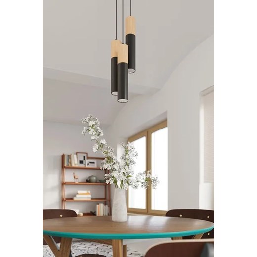 Czarna lampa wisząca potrójna tuba - S169-Pables Lumes One Size Edinos.pl