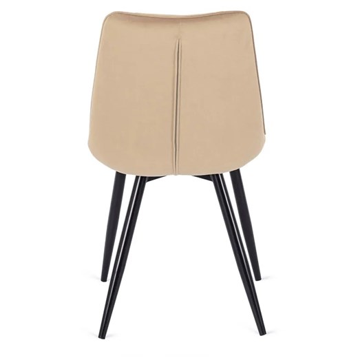 Beżowe nowoczesne krzesło welurowe - Vano Elior One Size Edinos.pl