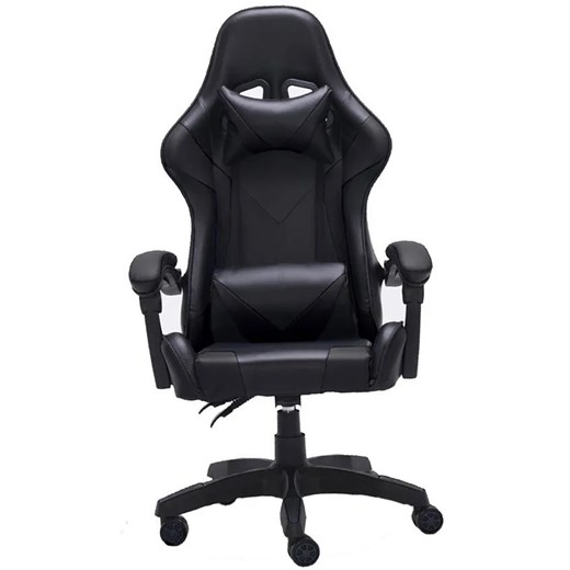 Czarny obrotowy fotel gamingowy - Vexim ze sklepu Edinos.pl w kategorii Krzesła biurowe - zdjęcie 172345057