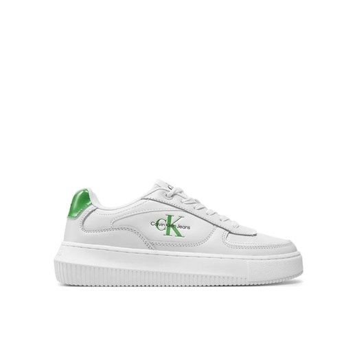 Buty sportowe damskie białe Calvin Klein sneakersy na płaskiej podeszwie