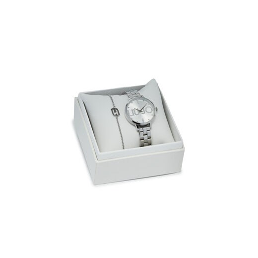 Liu Jo Zestaw zegarek i bransoletka Couple Plus TLJ2036 Srebrny ze sklepu MODIVO w kategorii Zegarki - zdjęcie 172345797