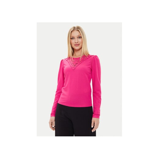 Morgan Bluzka 241-TANIO Różowy Regular Fit ze sklepu MODIVO w kategorii Bluzki damskie - zdjęcie 172345897