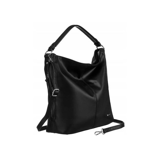 Klasyczna shopperka czarna ze skóry ekologicznej - Rovicky ze sklepu 5.10.15 w kategorii Torby Shopper bag - zdjęcie 172346168
