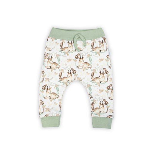 Spodnie dresowe niemowlęce w sarenki ze sklepu 5.10.15 w kategorii Spodnie i półśpiochy - zdjęcie 172346169