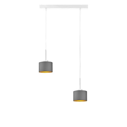 Okrągła podwójna lampa wisząca na białym stelażu - EX428-Montani - 5 kolorów Lumes One Size Edinos.pl