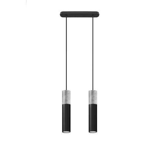 Czarna podwójna lampa wisząca betonowa 7X EX569 W6-B15 ze sklepu Edinos.pl w kategorii Lampy wiszące - zdjęcie 172347877