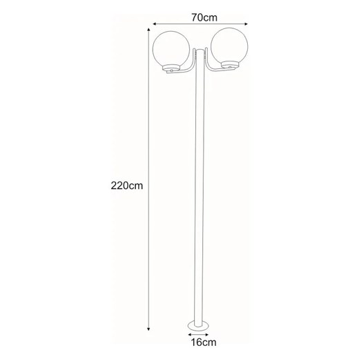 Podwójna stojąca lampa zewnętrzna ogrodowa kula - S275-Darla Lumes One Size Edinos.pl