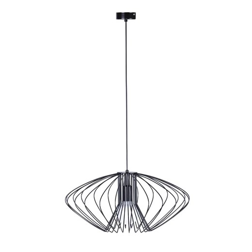 Czarna lampa wisząca z drucianym kloszem S544 T9-M99 ze sklepu Edinos.pl w kategorii Lampy wiszące - zdjęcie 172348316