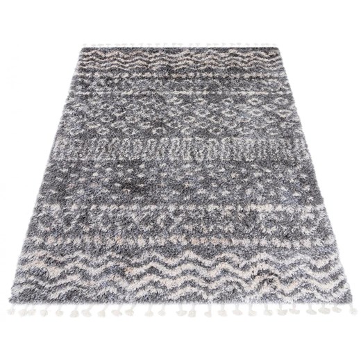 Ciemnoszary dywan shaggy w azteckie wzory - Nikari 4X Profeos One Size Edinos.pl