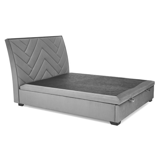 Szare tapicerowane welurem łóżko 160x200 cm - Ebro 3X Elior One Size Edinos.pl