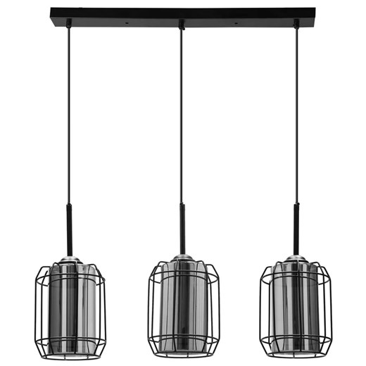 Czarna potrójna lampa wisząca nad stół - Z050-Nevo Lumes One Size Edinos.pl