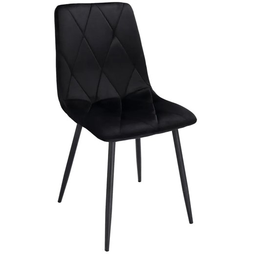 Czarne tapicerowane krzesło do pokoju - Ormo ze sklepu Edinos.pl w kategorii Krzesła - zdjęcie 172348825