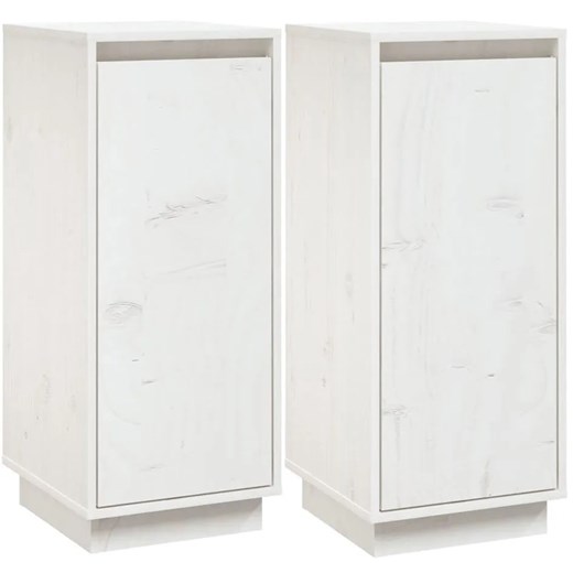 Biały komplet 2 drewnianych szafek -  Awis 4X ze sklepu Edinos.pl w kategorii Pozostałe meble - zdjęcie 172348905