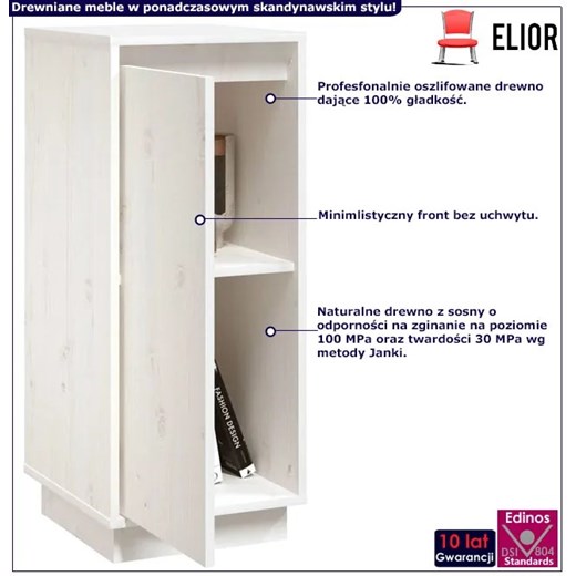 Biały komplet 2 drewnianych szafek -  Awis 4X Elior One Size Edinos.pl