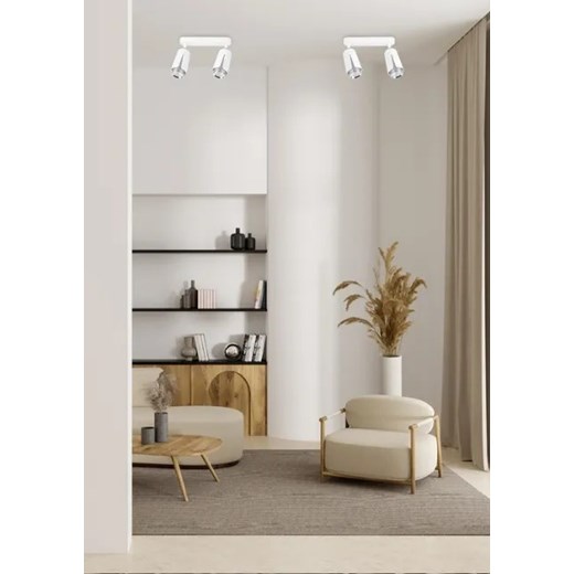 Podwójny biały plafon - K416-Fiosa Lumes One Size Edinos.pl