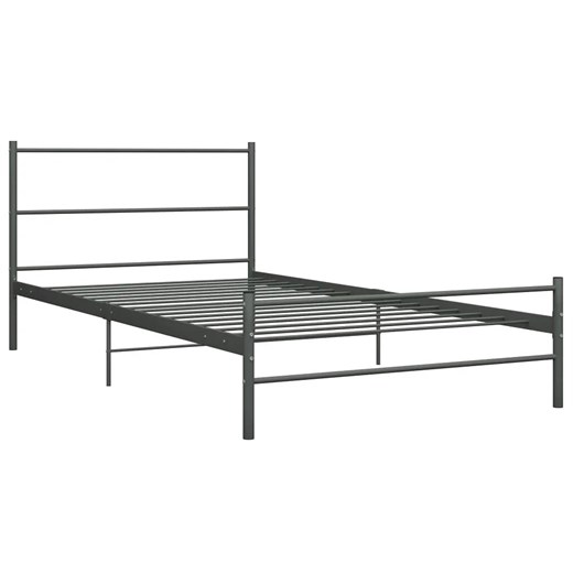 Szare metalowe łózko w stylu industrialnym 90x200 cm - Rafael ze sklepu Edinos.pl w kategorii Łóżka i materace - zdjęcie 172349146