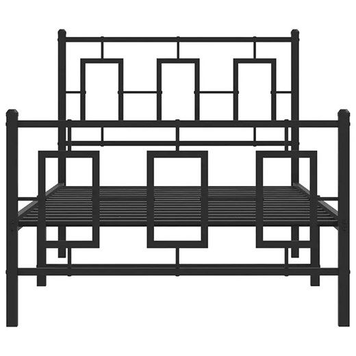 Czarne metalowe łóżko industrialne 100x200cm - Esenrti Elior One Size Edinos.pl