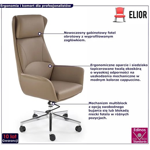 Obrotowy fotel gabinetowy z systemem multiblock - Contigo Elior One Size Edinos.pl