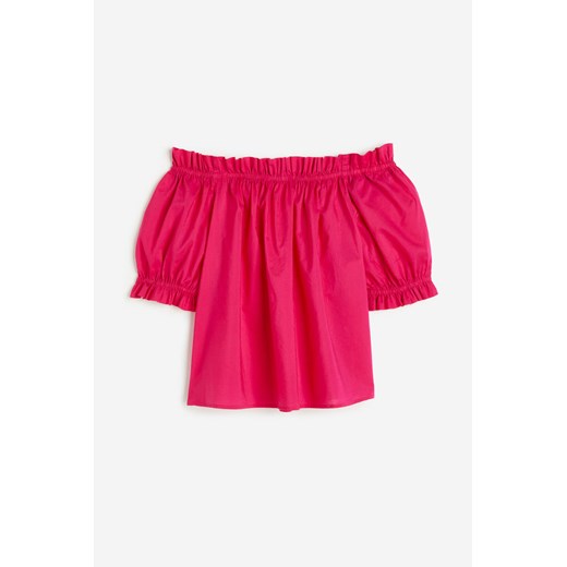 H & M - Top z odkrytymi ramionami - Różowy ze sklepu H&M w kategorii Bluzki damskie - zdjęcie 172351566