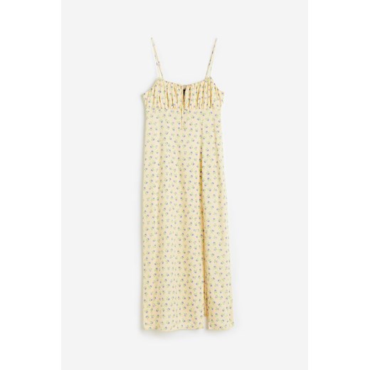 H & M - Sukienka z wiązanym detalem - Żółty ze sklepu H&M w kategorii Sukienki - zdjęcie 172351587