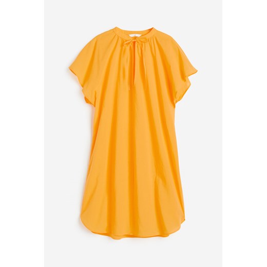 H & M - Bawełniana sukienka tunikowa - Żółty H & M XL H&M