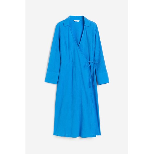 H & M - Kopertowa szmizjerka - Niebieski ze sklepu H&M w kategorii Sukienki - zdjęcie 172351628