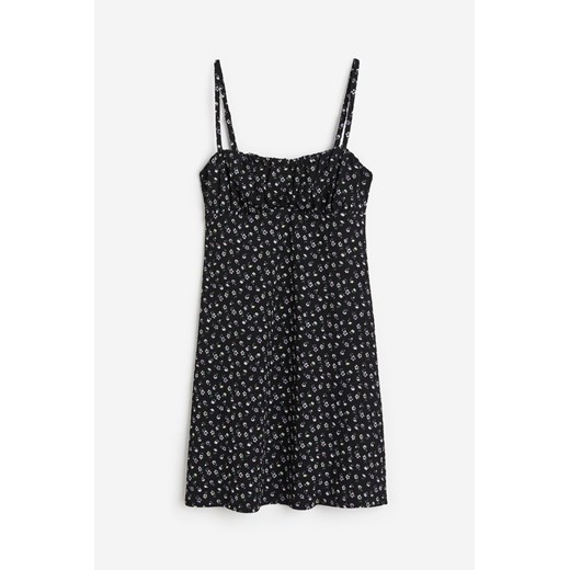 H & M - Sukienka z kreszowanego dżerseju - Czarny H & M S H&M