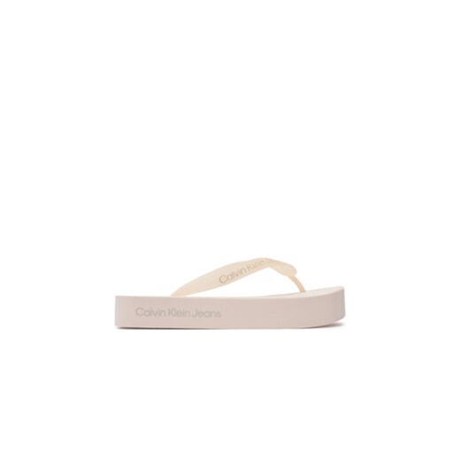 Calvin Klein Jeans Japonki Beach Sandal Flatform Logo YW0YW01092 Różowy ze sklepu MODIVO w kategorii Klapki damskie - zdjęcie 172351979