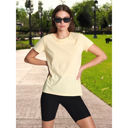 Sinsay - Koszulka bawełniana - żółty ze sklepu Sinsay w kategorii Bluzki damskie - zdjęcie 172353899
