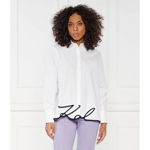Karl Lagerfeld Koszula karl hem signature shirt | Regular Fit ze sklepu Gomez Fashion Store w kategorii Koszule damskie - zdjęcie 172355169