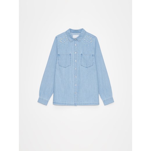 Mohito - Jeansowa koszula - niebieski ze sklepu Mohito w kategorii Koszule damskie - zdjęcie 172355666