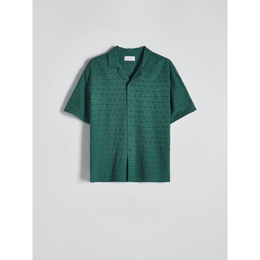 Reserved - Koszula comfort fit z wiskozą - morski ze sklepu Reserved w kategorii Koszule męskie - zdjęcie 172357346
