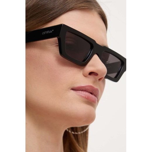 Off-White okulary przeciwsłoneczne damskie kolor czarny OERI129_541007 54 ANSWEAR.com