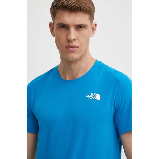 The North Face t-shirt sportowy Lightning Alpine kolor niebieski gładki NF0A87H7RI31 ze sklepu ANSWEAR.com w kategorii T-shirty męskie - zdjęcie 172358785