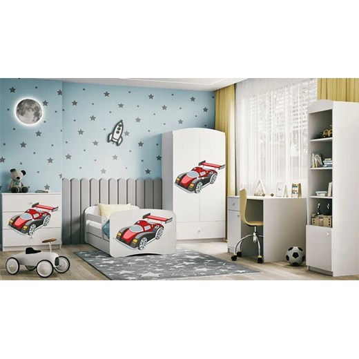 Biała komoda auto wyścigowe dla chłopca - Happy 10X Elior One Size Edinos.pl