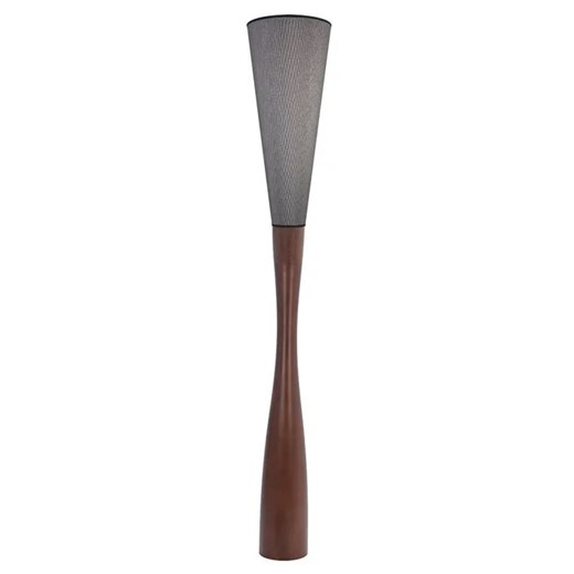 Orzechowo-czarna lampa stojąca z drewna - S231 Z4-F07 ze sklepu Edinos.pl w kategorii Lampy podłogowe - zdjęcie 172359226