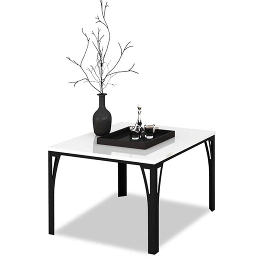 Stolik kawowy w stylu loft czarny + biały - Horix 4X Elior One Size Edinos.pl
