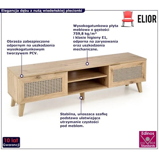 Rustykalna szafka pod telewizor - Enex 5X Elior One Size Edinos.pl