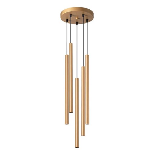 Złota lampa wisząca tuba nad stół - 5X A382 M4-D58 ze sklepu Edinos.pl w kategorii Lampy wiszące - zdjęcie 172359838