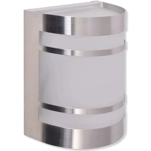 Srebrny kinkiet zewnętrzny ze stali nierdzewnej - O-007-Moyox ze sklepu Edinos.pl w kategorii Oświetlenie ogrodowe - zdjęcie 172359996