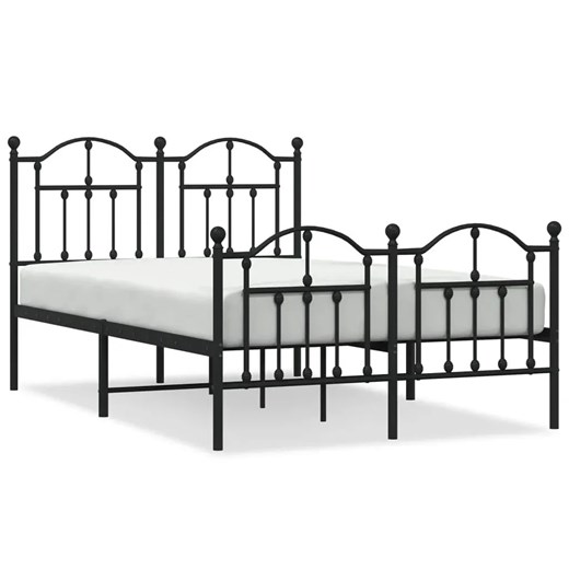 Czarne metalowe łóżko w stylu loftowym 120x200cm - Wroxo Elior One Size Edinos.pl