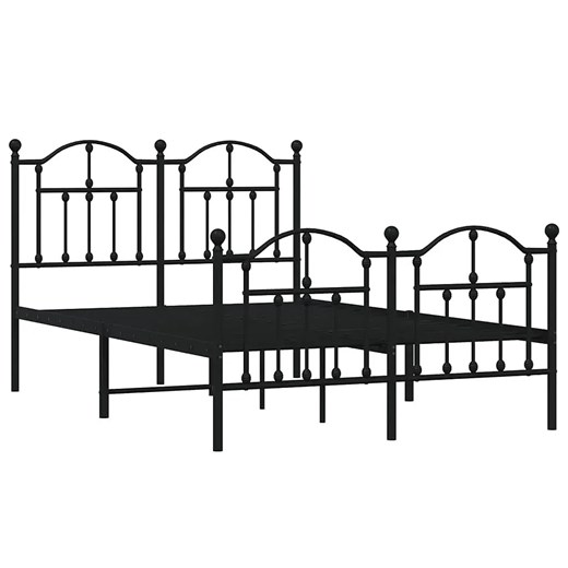 Czarne metalowe łóżko w stylu loftowym 120x200cm - Wroxo ze sklepu Edinos.pl w kategorii Łóżka i materace - zdjęcie 172360028