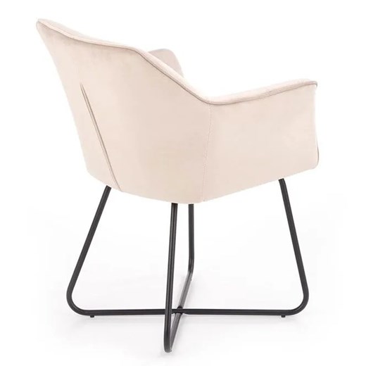 Designerskie krzesło kubełkowe Roxi - beżowy Elior One Size Edinos.pl
