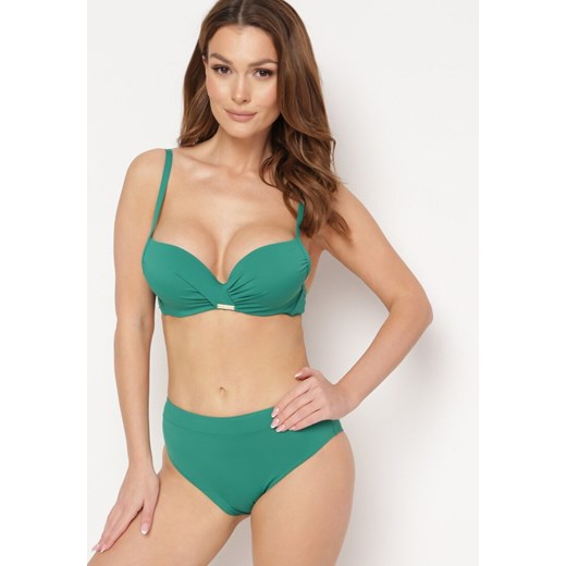Zielone Bikini Dwuczęściowy z Push-Up i Klasyczne Figi Olubia ze sklepu Born2be Odzież w kategorii Stroje kąpielowe - zdjęcie 172360437